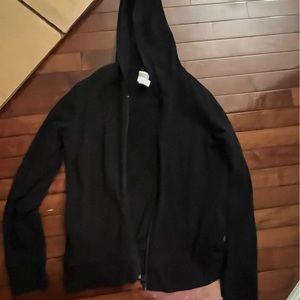 Black slightly fitted zip up